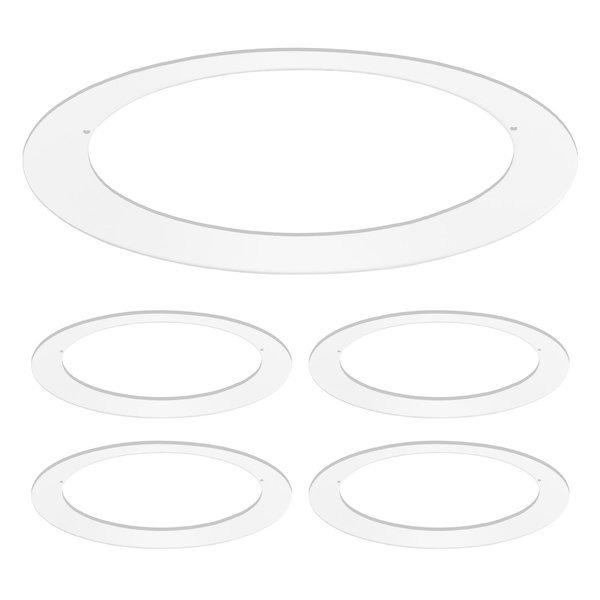 Luxrite Goof Trim Ring for 5/6 Inch Ceiling Lightss Outer Diameter 8" Inner Diameter 6.14" Metal 4-Pack LR41023-4PK
